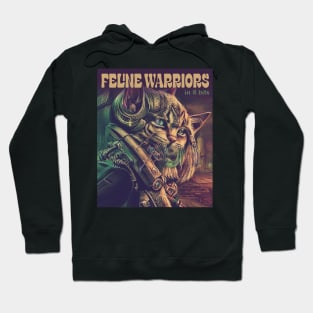 Feline Warriors in 8 bits Hoodie